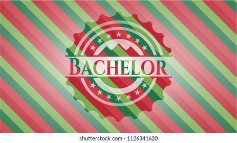 Bachelor christmas badge.
