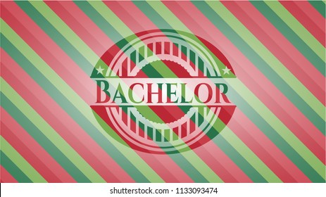 Bachelor christmas style emblem.