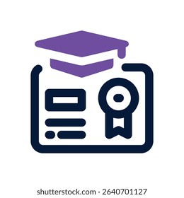 bachelor duotone icon. Sleek and modern vector icon for websites, mobile apps, marketing materials, and corporate design. Fully scalable and ready to use.