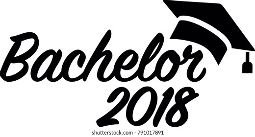 Bachelor graduation 2018 with mortarboard