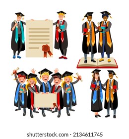 vector de ilustración de graduación de soltero sobre fondo blanco