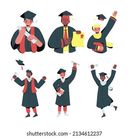 bachelor graduation illustration vector on white background