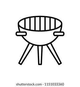 Bachelor griller outline vector icon