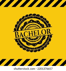 Bachelor grunge warning sign emblem. Vector Illustration. Detailed. 