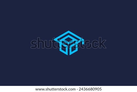 bachelor hat with hexagon logo icon design vector design template inspiration