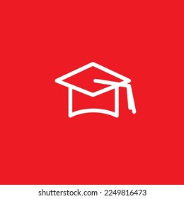 Bachelor hat icon. Graphic resource template, vector illustration.