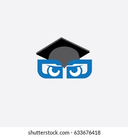 Bachelor hats icon owl logo