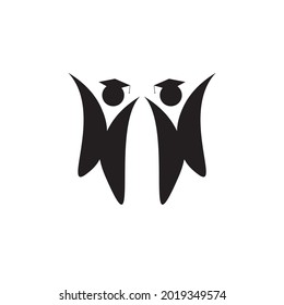 Bachelor icon logo design vector template