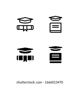 Bachelor Icon Logo Vector Symbol. Scholar Icon