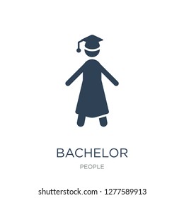bachelor icon vector on white background, bachelor trendy filled icons from People collection, bachelor vector illustration