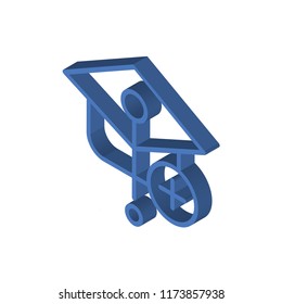 Bachelor isometric left top view 3D icon