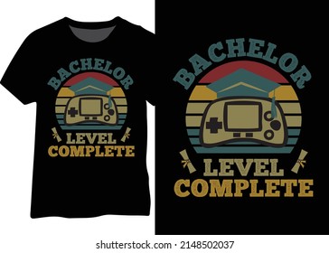 Bachelor Level Complete, Bachelor Degree, Bachelor Hat, Gaming Bachelor, Gamer, Retro Gamer