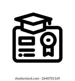 bachelor line icon. Clean and minimalist vector icon for websites, mobile apps, presentations, and logos. Fully scalable and customizable for any project.