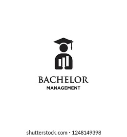 bachelor of management logo icon vector inspiration