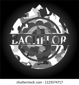 Bachelor on grey camo texture