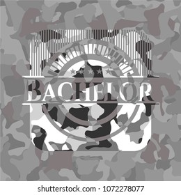  Bachelor on grey camouflage pattern