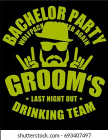 Bachelor Party Grooms Drinking Team 