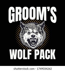 Bachelor Party Grooms wolf pack 