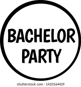 BACHELOR PARTY stamp on white isolated