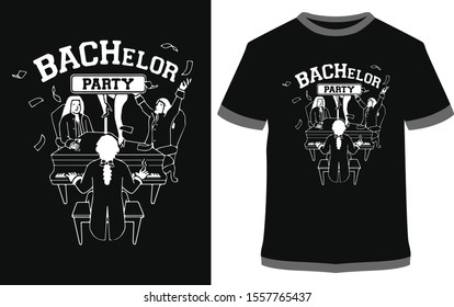 bachelor party - vector design illustration, it can use for label, logo, sign, sticker for printing for the family t-shirt.