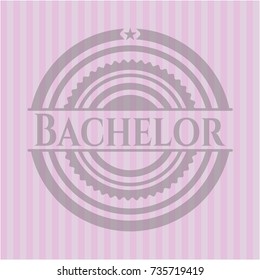 Bachelor pink emblem