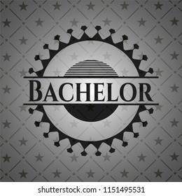 Bachelor realistic black emblem