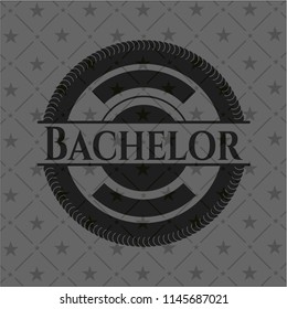 Bachelor retro style black emblem