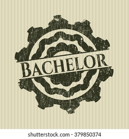 Bachelor rubber grunge texture seal