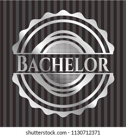 Bachelor silver badge or emblem