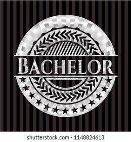 Bachelor silver shiny badge