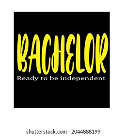 BACHELOR text logo vector, for free design.
