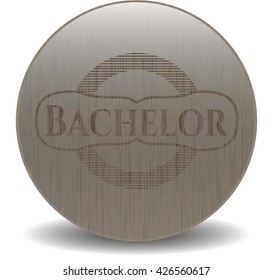 Emblema de madera de bachillerato