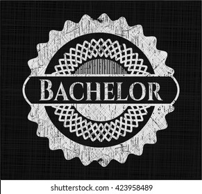 Bachelor written on a chalkboard