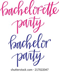 Bachelorette and Bachelor Party Vector Set