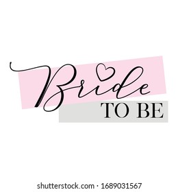 Bachelorette Party, Bridal Shower Calligraphy Invitation Card, Banner Or Poster Lettering Vector Design. Bride To Be Quote. 