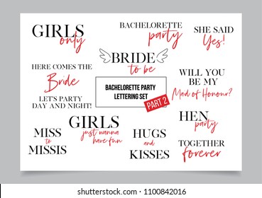 Bachelorette-Kalligrafie-Schriftzeichen