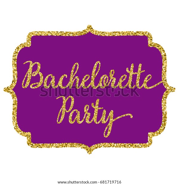 Bachelorette Party Calligraphy Postcard Banner Poster Stock Vector ...