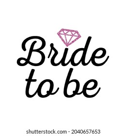 Bachelorette party, hen party or bridal shower hand written calligraphy card, banner or poster graphic design lettering vector element. bride to be quote