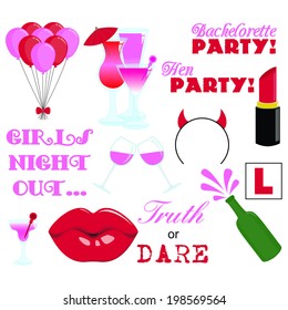 Bachelorette Party / Hen Night Clip Art Set