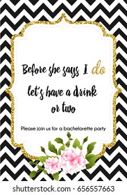 Bachelorette Party Invitation Card