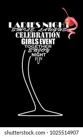 Bachelorette party lettering design