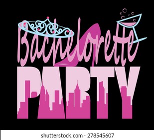 Bachelorette party sign with unusual letter design