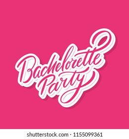 Bachelorette Party. Vector lettering.