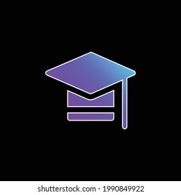 Icono de vector de gradiente azul de grado de soltero