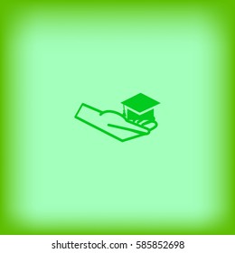 Bachelor's hat in hand