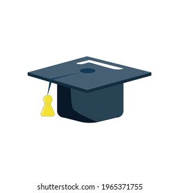Un sombrero de soltero como señal o prueba de haberse graduado de la universidad. Sombrero de soltero