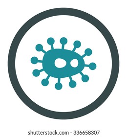 Bacilla vector icon. Style is bicolor flat rounded symbol, soft blue colors, rounded angles, white background.