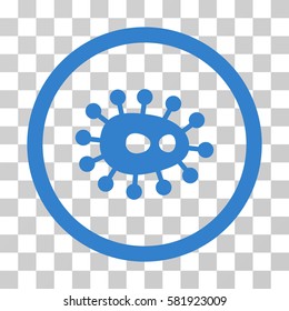 Bacilla vector pictogram. Illustration style is a flat iconic cobalt symbol on a transparent background.