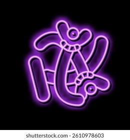 bacillus bacteria virus neon light sign vector. bacillus bacteria virus illustration