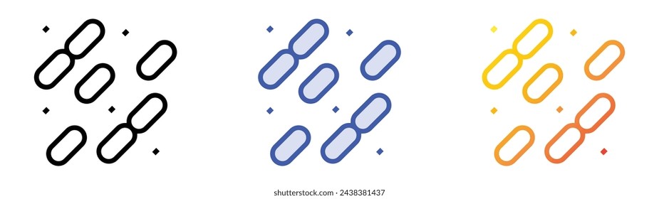 bacillus icon. Linear, Blue Fill and Gradient Style Design Isolated On White Background